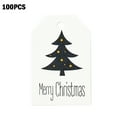 thumbnail image 3 of ziyahi 100 Pcs/set Christmas Themed Paper Tag DIY Craft Paper Label Home Office Holiday Decoration, Christmas Tree, 3 of 8