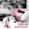 thumbnail image 3 of Household Pink Diy Tool Kit - 24 Pcs | Mini Hand Powered Tool Kit Box For Home, Office & Small Work | Diy Durable & Sturdy Metal Tools Set | Tools With Non-Slip Handles 24 | Screwdrivers, 3 of 5