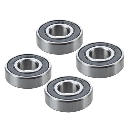 4 Pieces Ball Bearing 6001Rs 28mm x 12mm x 8mm Scooter,4 x Groove Ball Bearing Wheel,silver& black