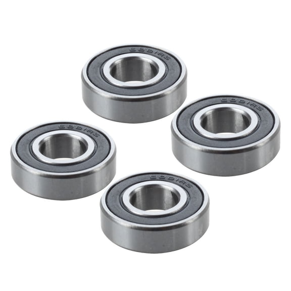 4 Pieces Ball Bearing 6001Rs 28mm x 12mm x 8mm Scooter,4 x Groove Ball Bearing Wheel,silver& black