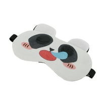 Unique Bargains 1 Pc Gray White Cartoon Runny Nose Sleep Mask Soft Eye Shade Cover for Travel for Rest