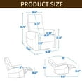 thumbnail image 3 of WGYPRIME 40"H Manual Recliner Chair, Modern Rocker Recliner with Rocker and Swivel, Fabric Accent Chair for Living Room, Bedroom, 3 of 10