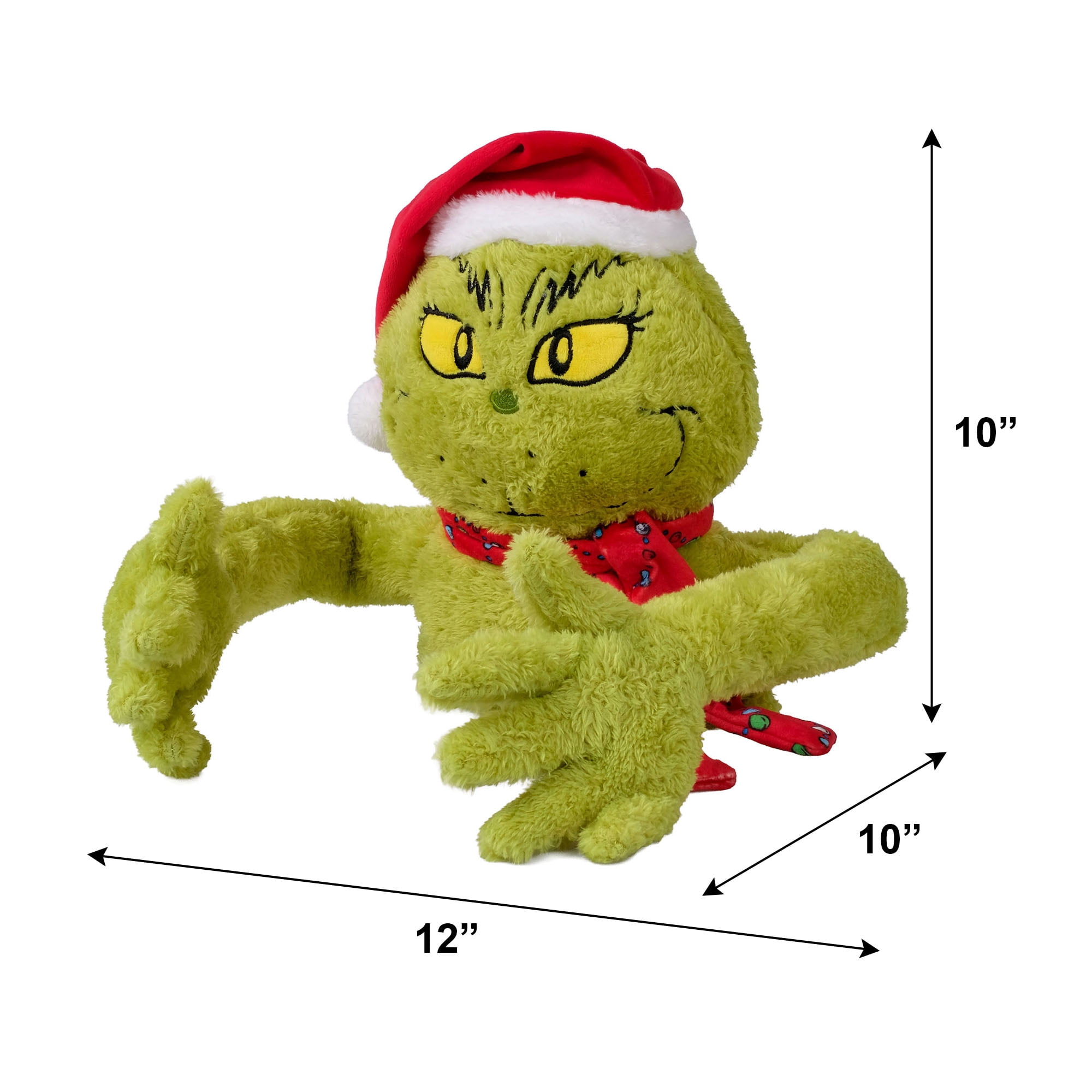 Grinch Tree Hugger With Wrap‑Around Arms – Holiday Character Accent