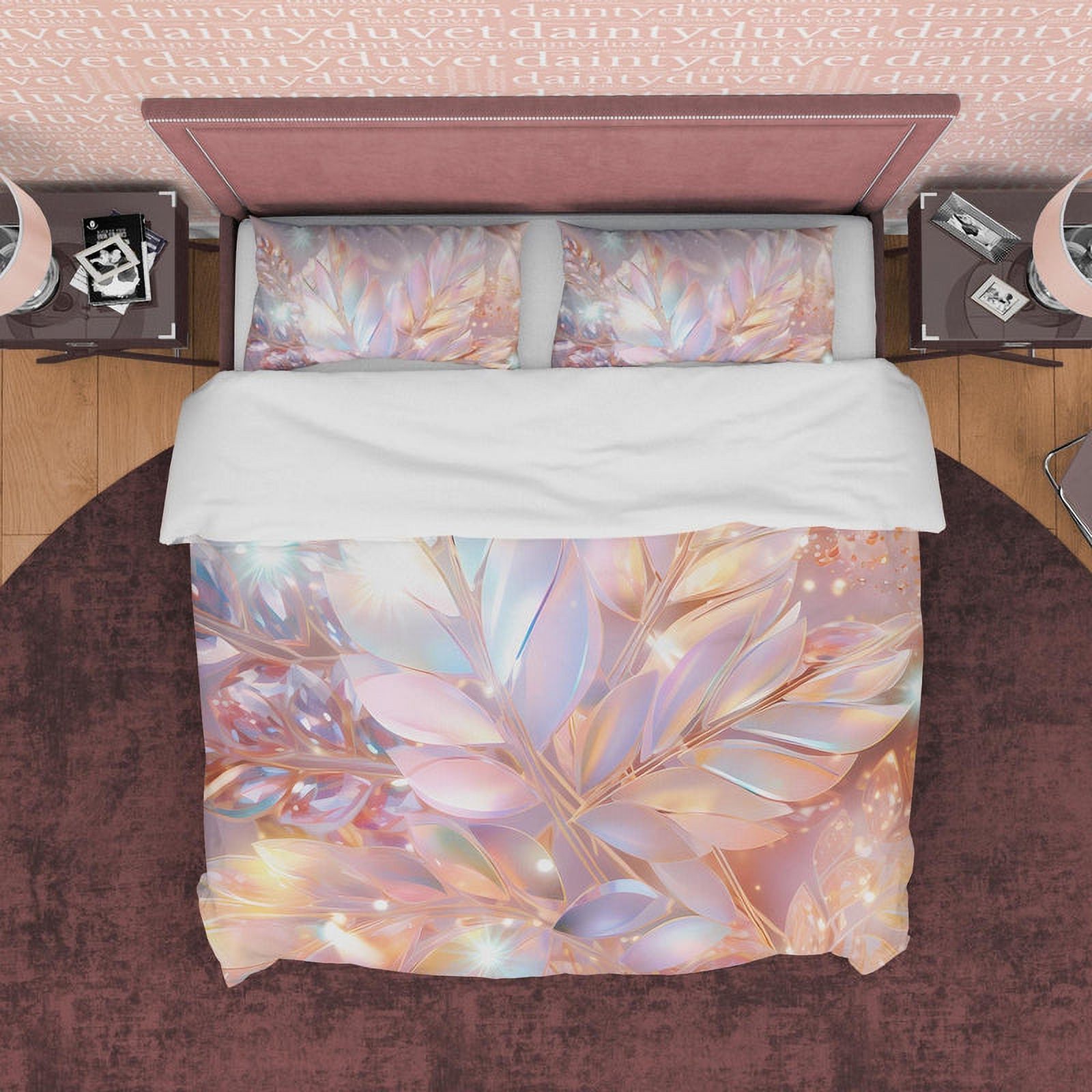 Hologr fico Bot nico Vidrio Como Planta Juego De Cama Boho Funda Hologr fico Bot nico Vidrio Como Planta Juego De Cama Boho Funda