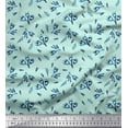 thumbnail image 1 of Soimoi Green Cotton Duck Fabric Leaves & Tulip Floral Print Sewing Fabric Yard 42 Inch Wide, 1 of 3