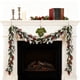 thumbnail image 5 of Guirnalda navideña de ratán de 1 metro con agujas de pino escarchadas, bayas rojas y piñas | Decoración navideña artificial para repisa, mesa y chimenea, 5 of 5
