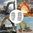 thumbnail image 4 of Quick Connect Coupler, Hydraulic Quick Coupling Safe and Stable 2PCS Dust Proof Caps Sturdy Rustproof  for Skip Steer Loader, 4 of 7