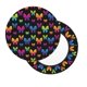 thumbnail image 2 of Balery Rainbow Butterfly Fundas de asiento para taburete de bar redondo de tela de terciopelo ajustables que protegen de arañazos y manchas para sillas de 14 a 17 pulgadas.-12 inch, 2 of 7