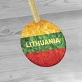 thumbnail image 3 of Country Flag Lithuania Flag Hometown, Travel Lithuanian Keepsake Souvenir Ceramic Christmas Ornament Xmas Holiday Tree Gift, 3 of 3