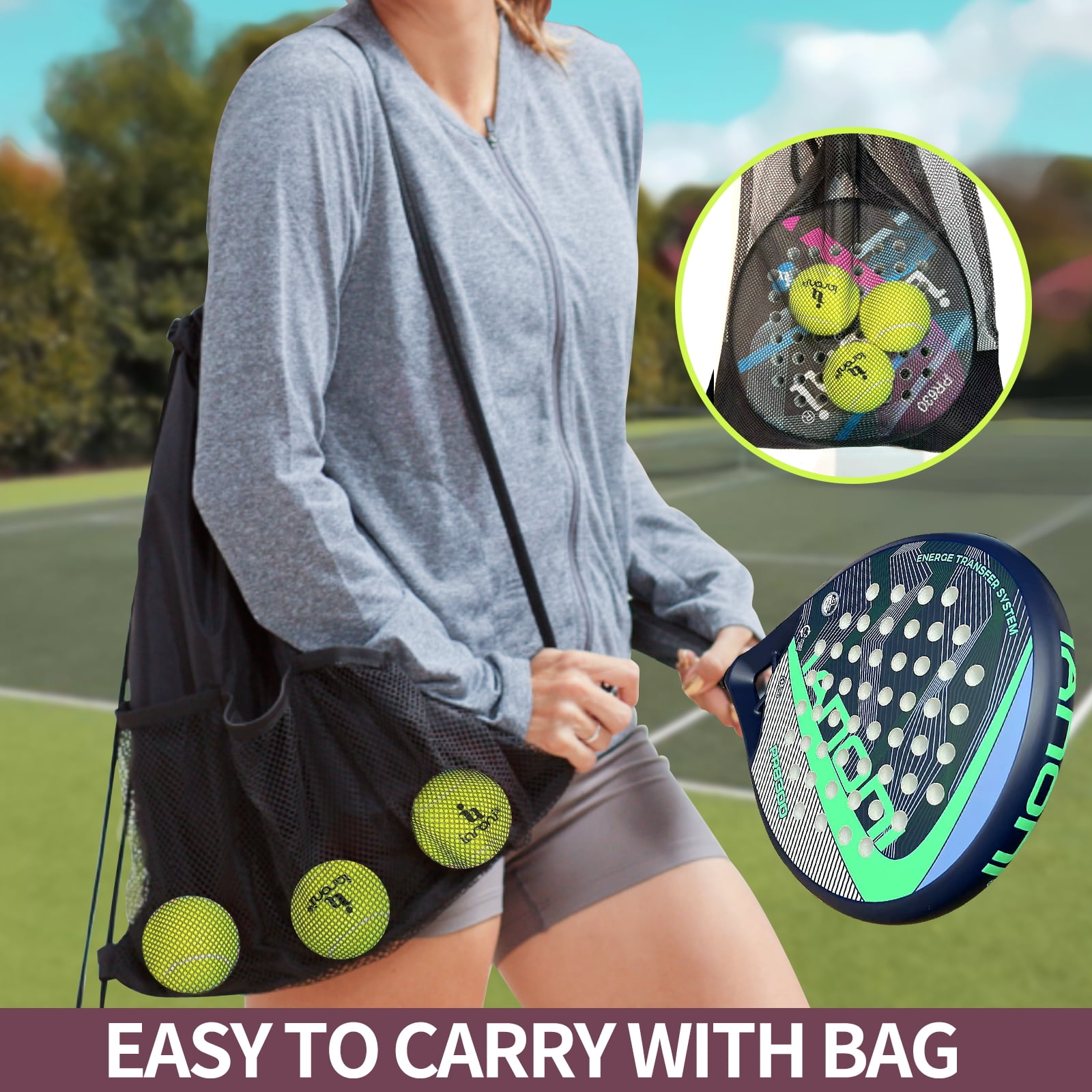 Senston Paddle Tennis Racket Carbon Fiber Surface with EVA Memory Flex-Foam  Core - Padel Racket with…See more Senston Paddle Tennis Racket Carbon