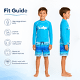 thumbnail image 6 of Big Chill Boys Swim Set - Boys Rash Guard Swim Set - UPF 50+ Rash Guard Long Sleeve Swim Shirt Board Short Swim Trunks (5-14), 6 of 7