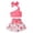 Pink, variant on Bearichfupo Toddler Baby Kids Girls Suit Floral Top Pink Shoulder Suspender Solid Color Short Top Summer Flower Print Skirt,Girls' Skirt Sets Sizes 6-9 Months