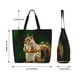 thumbnail image 5 of Fotbe Squirrels Eating Peanuts On The Tree Bolsa Tote Estética de Lona con Estampado para Mujer - Bolsa Reutilizable de Hombro Casual para Vacaciones, Compras, Trabajo y Gimnasio, 5 of 8