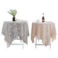 thumbnail image 2 of BeesClover Crochet Tablecloth with Tassel Lace Dustproof Household Piano Cover Table Cover for Kitchen Dinning Party Holiday, 2 of 7