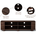 thumbnail image 6 of 59" TV Stand Wooden Entertainment Media Center Storage Console Walnut, 6 of 7