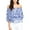 Blue - ivorycombo, variant on Rachel Roy Womens Tiered Ruffled Blouse, Blue, X-Small