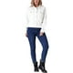 thumbnail image 2 of Chaqueta de botón de manga larga de mezclilla para mujer Inspire Chic, decoración de perlas, XL, blanca, 2 of 5