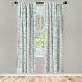 thumbnail image 3 of Ambesonne Nautical Curtains, Pastel Toned Seashells, Pair of 28"x63", Tan Turquoise White, 3 of 5