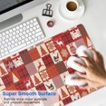 thumbnail image 4 of Long Mouse Pads for Desk,Red Christmas Patchwork Pattern Desk Mats on Top Of Desks, Desk Mouse Pad Extra Large with 3mm Non-Slip Base and Stitched Edge for Gaming,Office,Work,Home 31.5x11.8in, 4 of 5