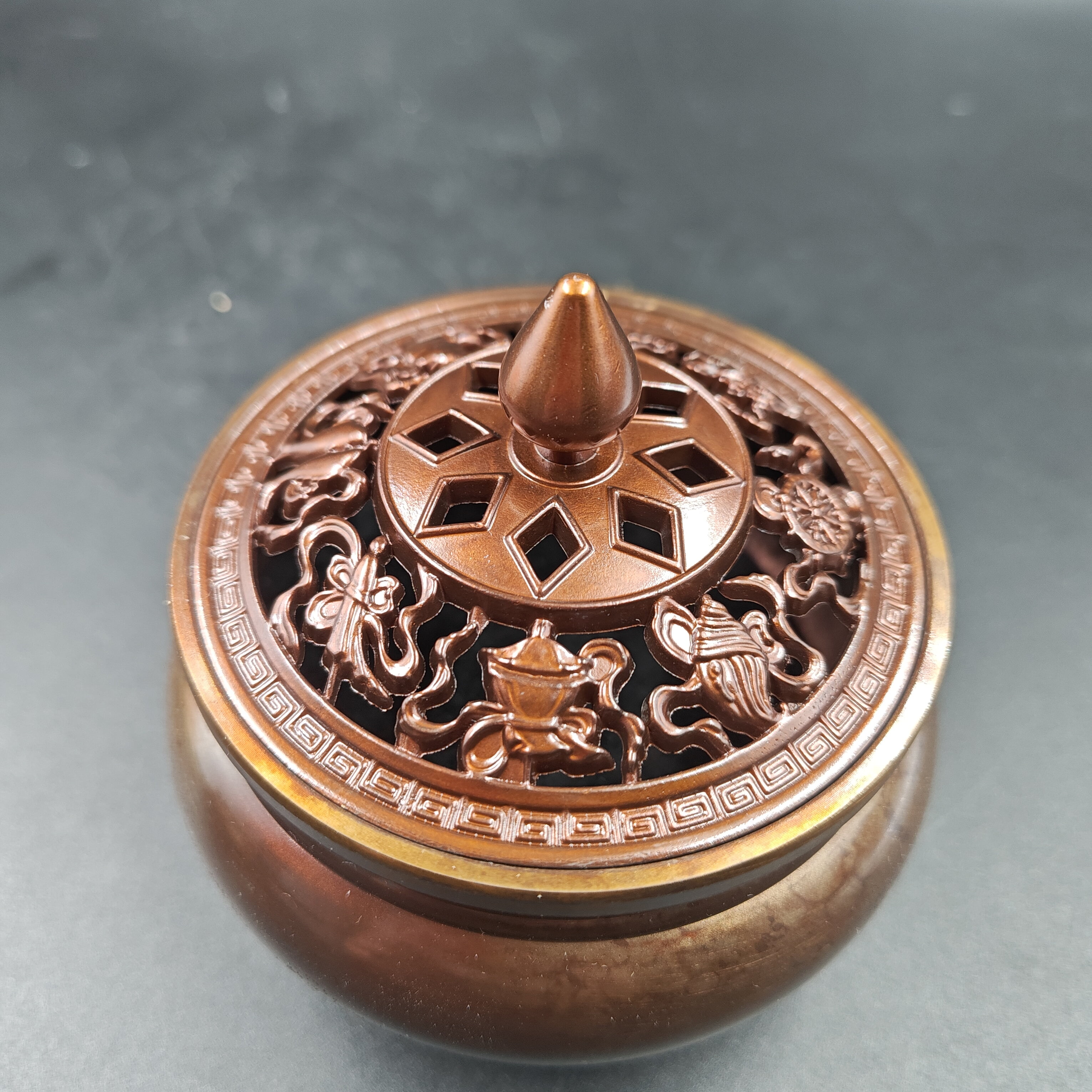 Vintage Bronze Buddha Censer Incense Burner Unique Ritual  Incense holder, Tibet culture Brass Ash catcher censer Incensory Decorative  kk84