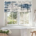thumbnail image 4 of Blue Grey Shabby Valances for Windows, 42 x 12in, Vintage Abstract Art Modern Rod Pocket Kitchen Valance Curtain Light Filtering Window Treatments for Living Room Bedroom, 1 Panel, 4 of 7
