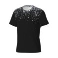 thumbnail image 3 of Yiaed Silver Glitter1 Print Mens Short Sleeve Tight Fit T-Shirt, Crewneck Casual Tee-3X-Large, 3 of 5