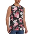 thumbnail image 2 of Uemuo Rose Flowers Pattern Men's Sleeveless T-Shirt,Muscle Athletic Tank Top, Moisture-wicking Quick-dry Breathable Classic Tee Top for Gym Run Outdoor Sports-3X-Large, 2 of 8