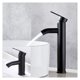 thumbnail image 4 of Grifo de baño moderno con una sola manija para montaje en cubierta, acabado negro mate para un estilo elegante y retro, la construcción de acero inoxidable garantiza durabilidad y resistencia a, 4 of 4