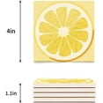thumbnail image 3 of RYLABLUE Lemon Set of 6 Coaster for Drinks, Absorbent Ceramic Stone Coasters Cup Mat with Cork Base for Home Kitchen Room Coffee Table Bar Decor, 3 of 4