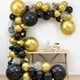 thumbnail image 4 of Conjunto de 10 globos de oro de metal de cromo de 18 pulgadas KIRIKOU grandes globos redondos de látex grueso de helio para la decoración de la fiesta de graduación de la boda de cumpleaños, 4 of 5