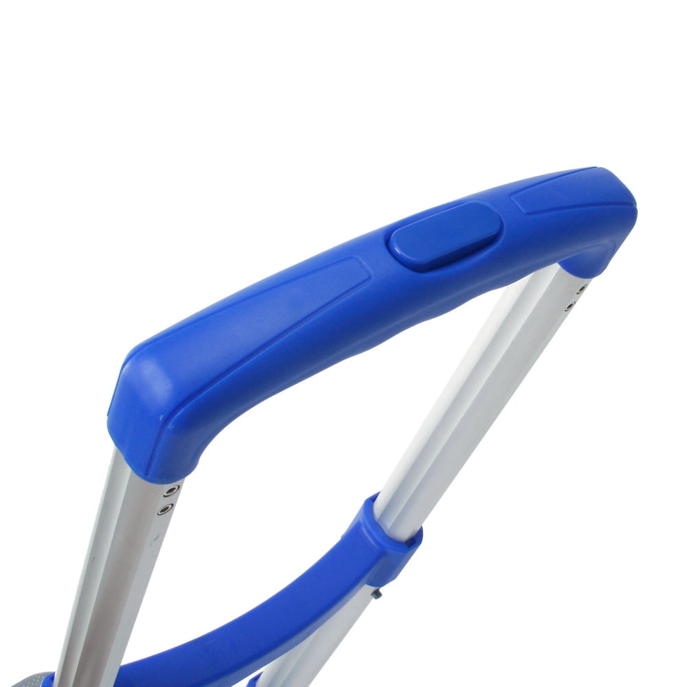 Folding Hand Truck Dolly, 165 Lbs Capacity Dolly Cart, Aluminum Portable Foldable Hand Cart with Retractable Handle for Shoping, Office, Travel, Moving, Blue