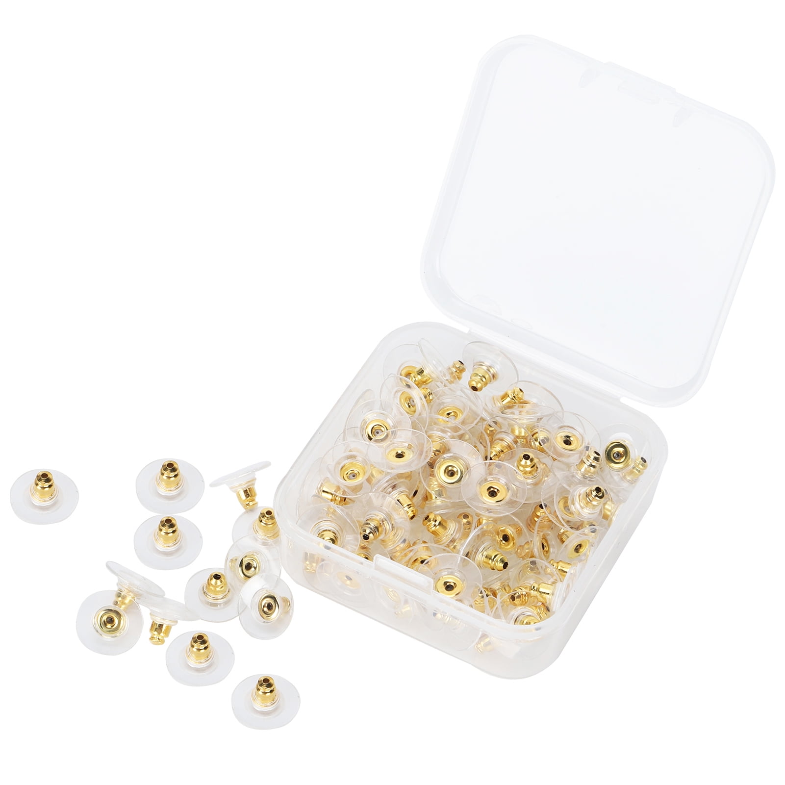 Pierced Earring Backing Stoppers Earring Backs Plastic Comfortable 100  Pcsbox For DIY Crafts For Bracelets For Earrings For Necklaces  Walmart com