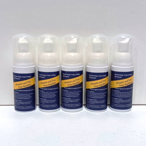 Flock Free Mosquito and Tick Foam Repellent, 2 oz, 5 Pack