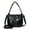 Black, variant on Layered Shoulder Tote 10.63x8.46x3.74in Artificial Leather Multi Compartment Handbag Structured Satchel Large Capacity Purse Casual Work Bag Organized Essential Crossbody