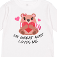 thumbnail image 4 of Inktastic My Great Aunt Loves me- bear and hearts Boys or Girls Long Sleeve Toddler T-Shirt, 4 of 5