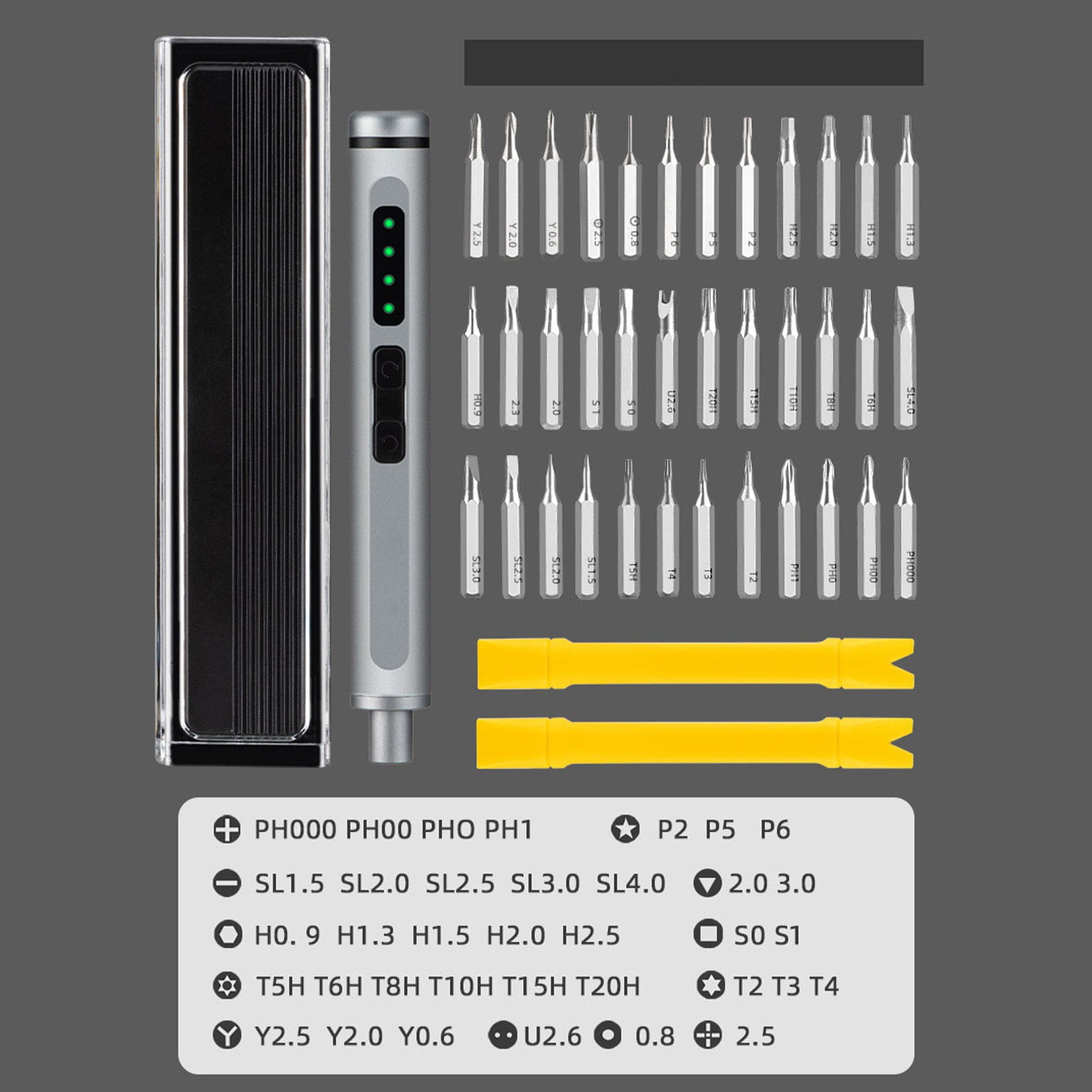 COM1950s Precision Screwdriver Set, Cordless Electric Screwdriver with Magnetic Bits, 44-Piece Tool Kit for Electronics Repair, Phone Laptop Watch and DIY Projects