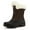 Deep Brown&Black, variant on Women's Insulated Snow Boots Black Mid-calf Winter Boots Lace-up 9M