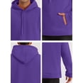 thumbnail image 5 of INSPIRE CHIC Men's Plush Lined Pullover Hoodie Sweatshirts with Pocket XL Purple, 5 of 6