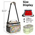 thumbnail image 6 of Lunch Box Pioneer Flower Floral Print Pattern Insulated Lunch Bag for Women Men,Medium Leakproof Lunchbox Cooler Bag Adjustable Strap,10 X 6.7 X 8 Inches, 6 of 6