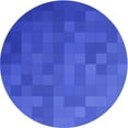thumbnail image 1 of Ahgly Company Indoor Round Patterned Blue Ribbon Blue Area Rugs, 4' Round, 1 of 6