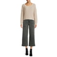 thumbnail image 3 of Time and Tru Women's High Rise Wide Leg Crop Utility Jeans, 26.5" Inseam, Sizes 2-20, 3 of 6
