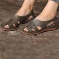 thumbnail image 1 of Sandalias planas huecas con punta redonda Retro Low-top Roman Zapatos de mujer Wmkox8yii shjk3919, 1 of 3