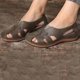 thumbnail image 1 of Sandalias planas huecas con punta redonda Retro Low-top Roman Zapatos de mujer Wmkox8yii shjk3921, 1 of 3