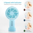 thumbnail image 2 of Ventilador portátil IPOW Mini de 3 velocidades recargable por USB - Azul menta, 2 of 6