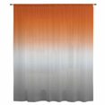 thumbnail image 2 of Burnt Orange Gray Ombre Sheer Curtains 45 Inches Long, Modern Gradient Abstract Art Light Filering Curtains, Breathable Simi Curtain Privacy Drapes for Kitchen Bathroom Small Window Treatment, 2 of 9