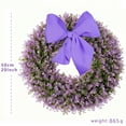 thumbnail image 6 of 20" Artificial Purple Boxwood Christmas Wreath, Faux Greenery Wreath for Front Door, Indoor Outdoor Home & Seasonal Christmas Decoration, 6 of 10