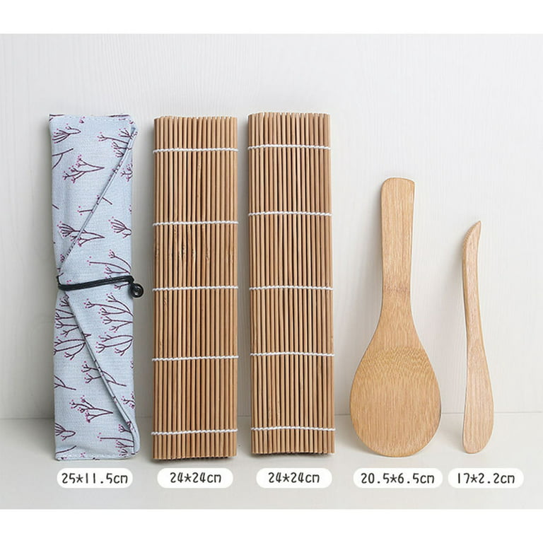 15pcs/set Bamboo Sushi Making Kit Includes 2 Sushi Rolling Mats 1
