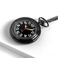 thumbnail image 4 of ZOLOHONI Quartz Pocket Watch with Chain Luminous Uncovered Black 46mm Men's Womens Fob & Pocket Watches, 4 of 9