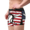 thumbnail image 2 of Easygdp Vintage Baseball American Flag Men's Boxer Briefs,Soft and Breathable Cotton Underwear with ComfortFlex Waistband-Small, 2 of 5