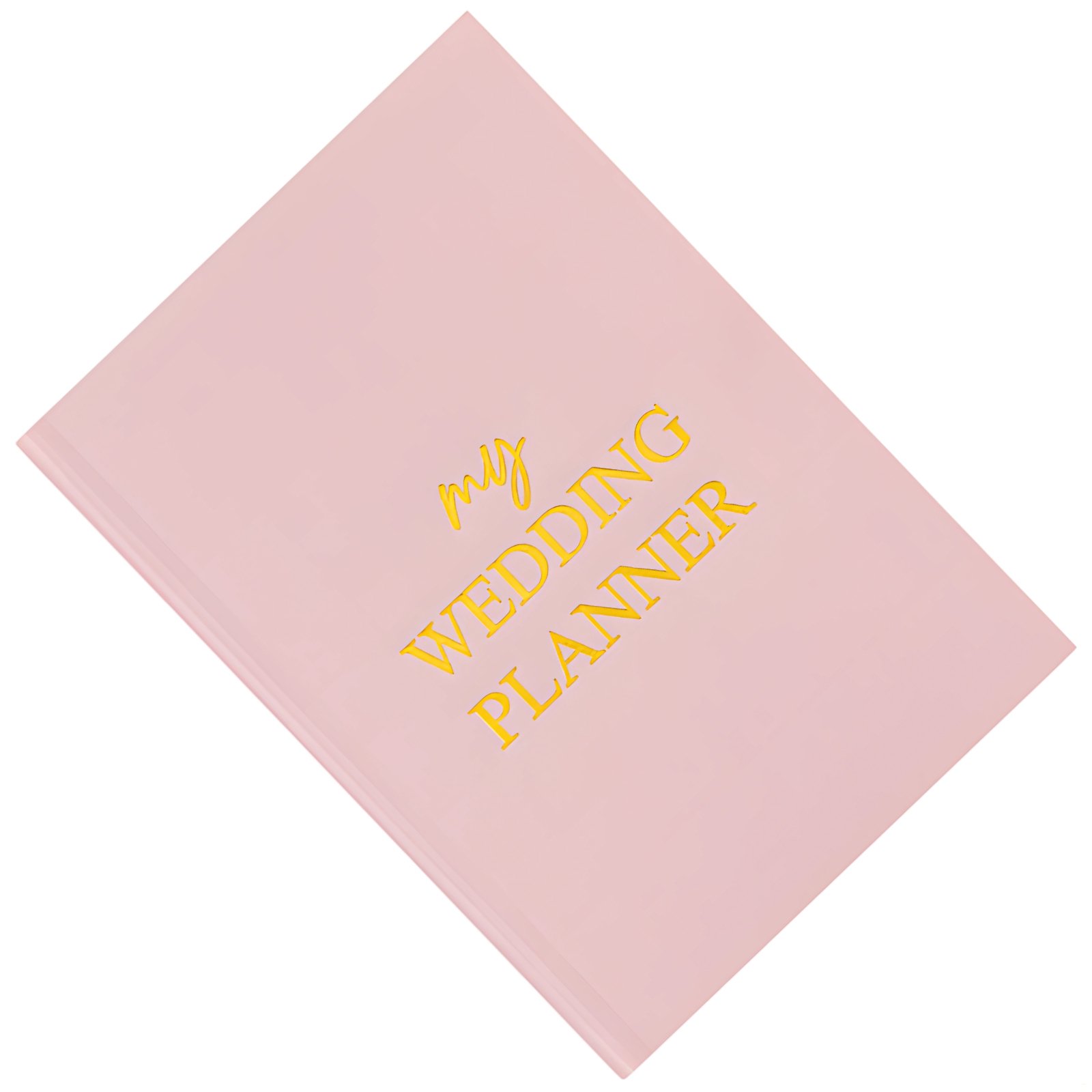 A5 Pink Linen Wedding Planner, 5.7 X 8.3 In / 14.5 X 21 Cm, 164 Pages, 100G Smooth Dowling Paper, Gold Lettering, European American Style For Planning And Keepsake
